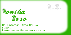 monika moso business card
