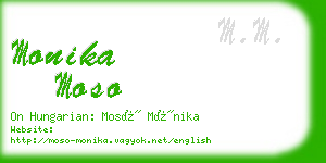 monika moso business card